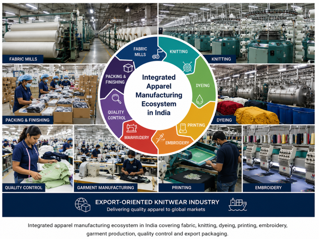 Integrated apparel manufacturing ecosystem in India