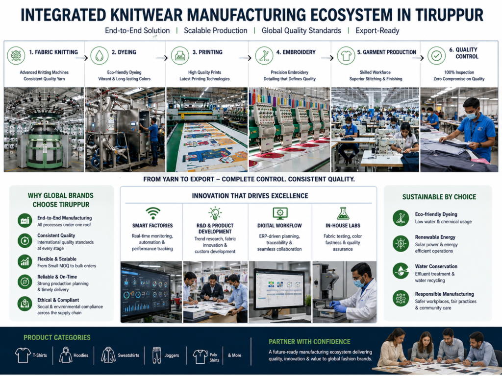 advantages of sourcing apparel from Tiruppur, India